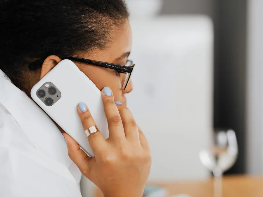 Woman checking her phone